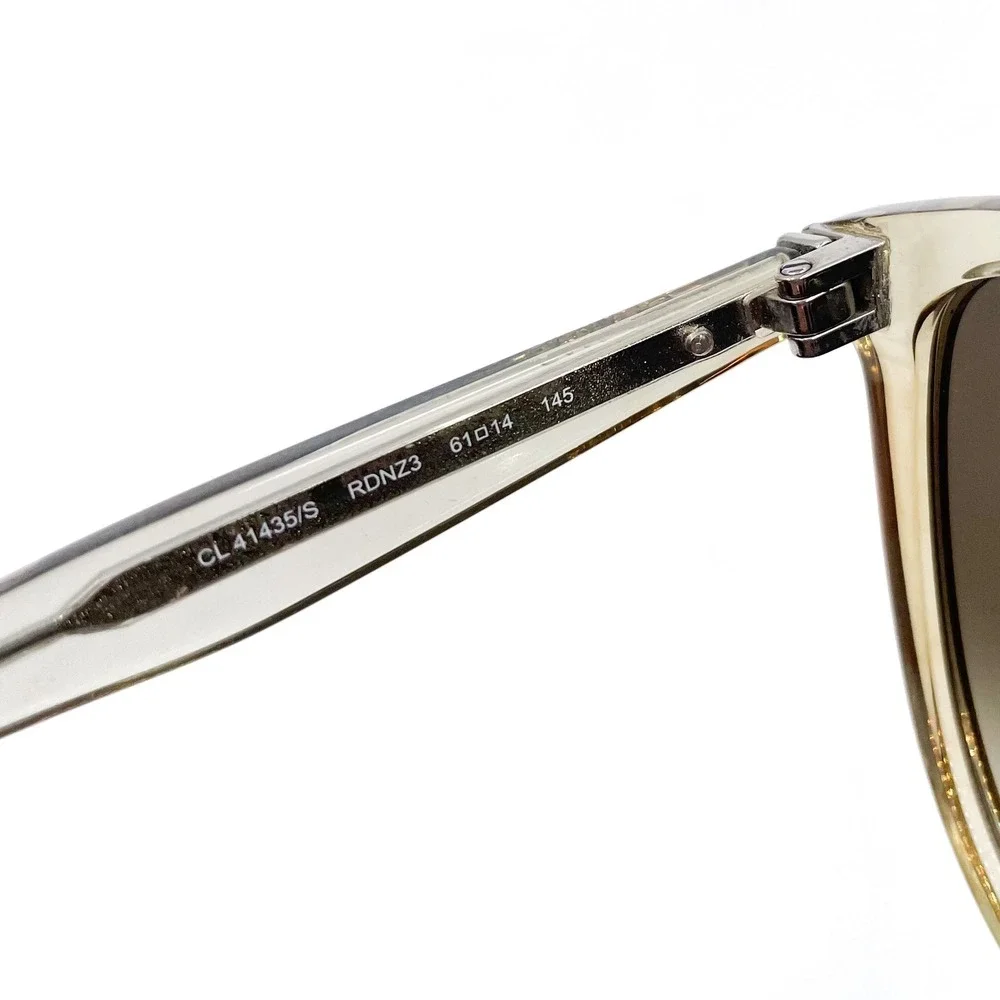 Celine Thin Shadow Sunglasses Oversized Flat Top Translucent Acetate‎ Gray